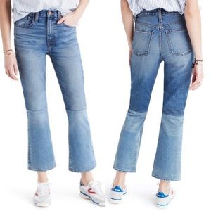Madewell Retro Crop Bootcut Two-Tone Jeans
